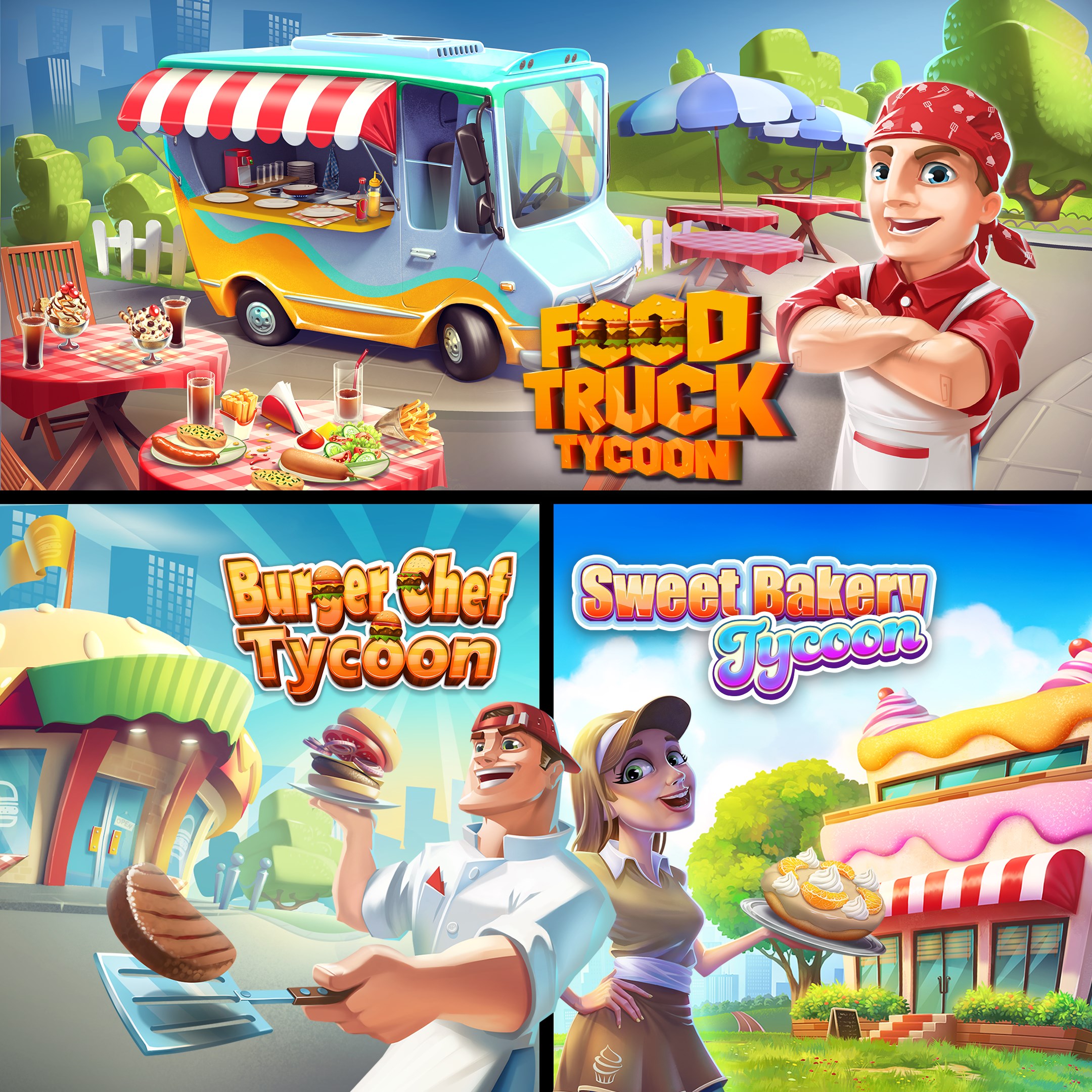 Food Truck Tycoon + Burger Chef Tycoon + Sweet Bakery Tycoon (XBOX One