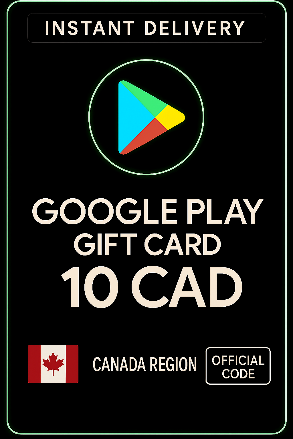 Google Playギフトカード購入 - カナダ 10 CAD
