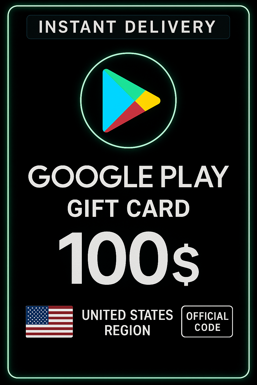 Google Playギフトカード購入 - アメリカ 100 $