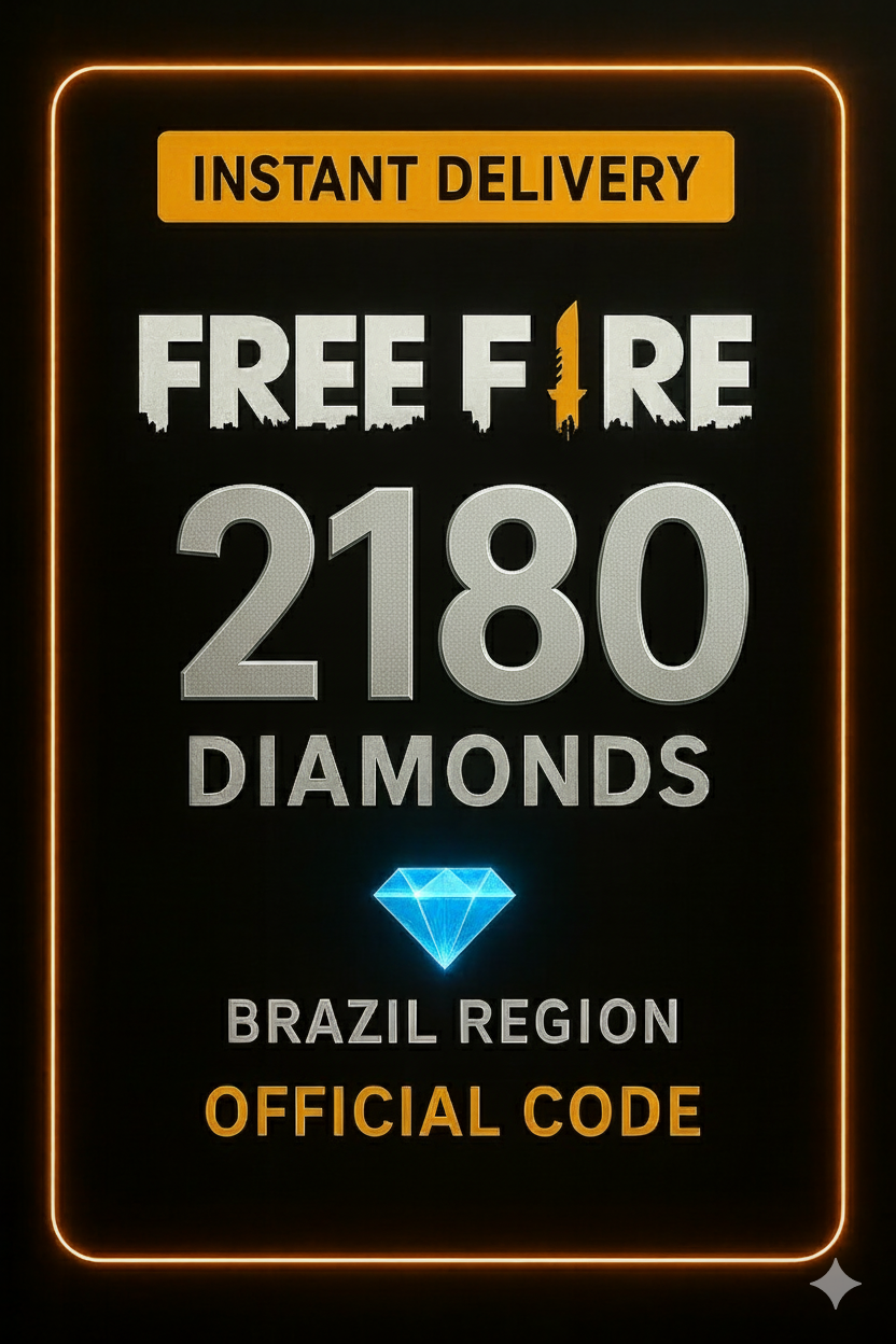 购买Free Fire - 2180 Diamantes 代码+ 10% 奖励巴西